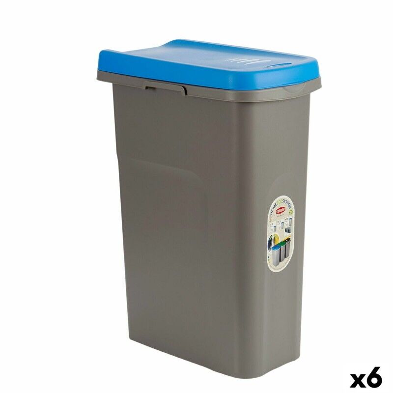 Cestino Stefanplast Azzurro Grigio Plastica 25 L (6 Unità) Cestino Stefanplast Azzurro Grigio Plastica 25 L (6 Unità)