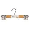 Set di Grucce Kipit 29100196 Marrone Argentato Legno Metallo 28,5 x 2,5 x 11,5 cm Pinze (24 Unità)