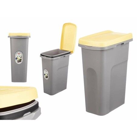 Cestino Stefanplast Giallo Grigio Plastica 25 L (6 Unità)