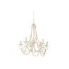 Lampadario Home ESPRIT Bianco Marrone Chiaro Legno Metallo 25 W 60 x 53 x 55 cm