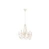Lampadario Home ESPRIT Bianco Marrone Chiaro Legno Metallo 25 W 60 x 53 x 55 cm