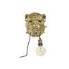 Lampada da Parete Home ESPRIT Dorato Resina 50 W Moderno Bulldog 220 V 25 x 23 x 29 cm