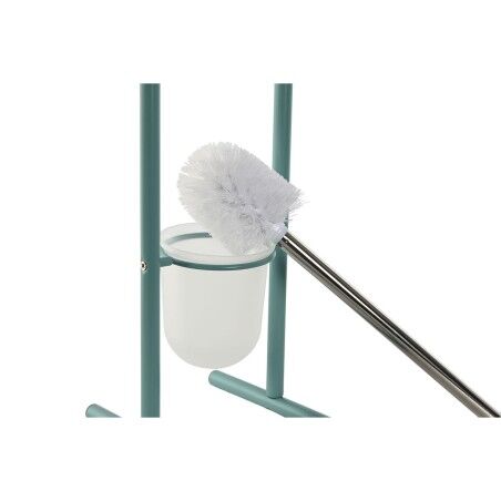 Portarotolo di Carta Igienica Home ESPRIT Bianco Turchese Metallo 30 x 16 x 78,5 cm (2 Unità)