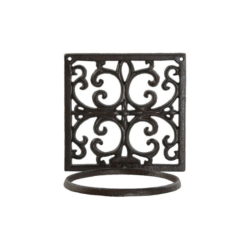 Supporto da Parete per Appendere Vasi Home ESPRIT Marrone scuro Ferro 18 x 17,5 x 18 cm Supporto da Parete per Appendere Vasi Home ESPRIT Marrone scuro Ferro 18 x 17,5 x 18 cm