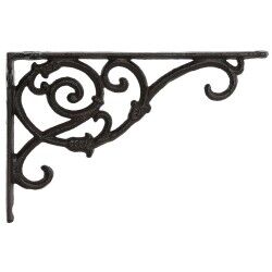 Supporto per Vaso Home ESPRIT Marrone scuro Ferro 24 x 3,2 x 15 cm