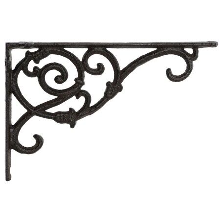 Supporto per Vaso Home ESPRIT Marrone scuro Ferro 24 x 3,2 x 15 cm
