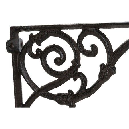 Supporto per Vaso Home ESPRIT Marrone scuro Ferro 24 x 3,2 x 15 cm