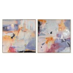 Quadro Home ESPRIT Astratto Moderno 80 x 3,5 x 80 cm (2 Unità)