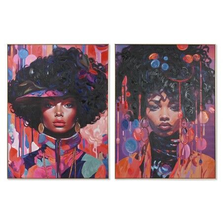 Quadro Home ESPRIT Donna Moderno 90 x 3,5 x 120 cm (2 Unità)