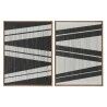Quadro Home ESPRIT Righe Città 60 x 3 x 60 cm (2 Unità)