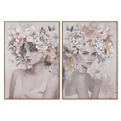 Quadro Home ESPRIT Fiori Moderno 70 x 3,5 x 100 cm (2 Unità)