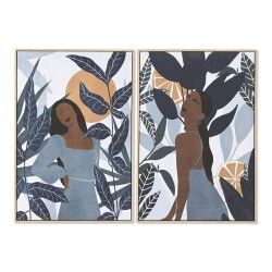 Quadro Home ESPRIT Tropicale 63 x 4,5 x 93 cm (2 Unità)