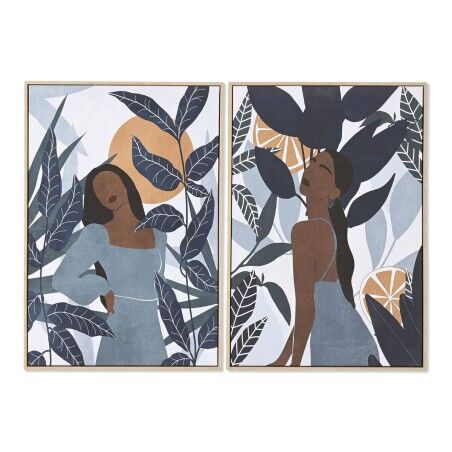 Quadro Home ESPRIT Tropicale 63 x 4,5 x 93 cm (2 Unità)