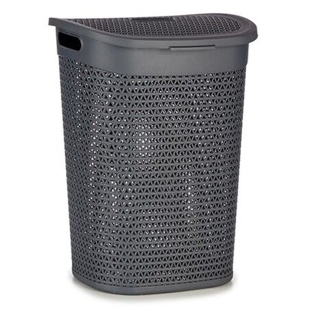 Cesto per i Panni Kipit 4790-2 Antracite Plastica 60 L 43,5 x 57,5 x 34 cm (6 Unità)