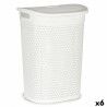 Cesto per i Panni Kipit 4790-3 Bianco Plastica 60 L 43,5 x 57,5 x 34 cm (6 Unità)