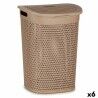 Cesto per i Panni Kipit 4790-4 Beige Plastica 60 L 43,5 x 57,5 x 34 cm (6 Unità)
