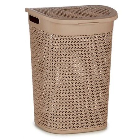 Cesto per i Panni Kipit 4790-4 Beige Plastica 60 L 43,5 x 57,5 x 34 cm (6 Unità)