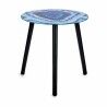 Tavolo aggiuntivo Marmo Azzurro Nero Cristallo 40 x 41,5 x 40 cm (4 Unità)