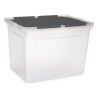 Scatola portaoggetti con coperchio Kipit 87953 Trasparente Antracite Plastica 48 L (6 Unità)