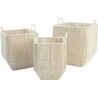 Set di Cestini DKD Home Decor Beige Metallo (3 Pezzi)