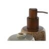 Dispenser di Sapone Home ESPRIT Marrone Grigio Polietilene Gres 8,5 X 8,5 X 16 cm (2 Unità)
