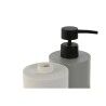 Dispenser di Sapone Home ESPRIT Bianco Grigio Naturale Resina Polietilene 7,5 x 7,5 x 18,5 cm (2 Unità)