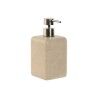 Dispenser di Sapone Home ESPRIT Crema Argentato Resina Polietilene 8 x 8 x 18 cm