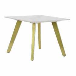 Tavolino Aggiuntivo DKD Home Decor Bianco Dorato 60 x 60 x 48 cm