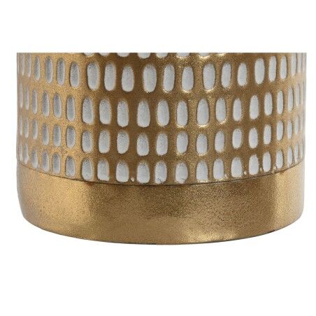 Vaso Home ESPRIT Bianco Dorato Metallo Moderno 14,5 X 14,5 X 82 cm