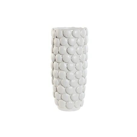 Vaso Home ESPRIT Bianco Gres Mediterraneo 15,5 X 15,5 X 33,5 cm