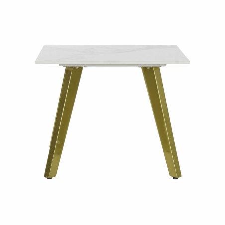 Tavolino Aggiuntivo DKD Home Decor Bianco Dorato 60 x 60 x 48 cm