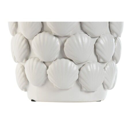 Vaso Home ESPRIT Bianco Gres Mediterraneo 15,5 X 15,5 X 33,5 cm