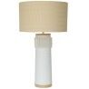 Lampada da tavolo Home ESPRIT Lino Ceramica 46 x 46 x 77 cm