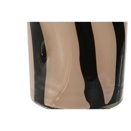 Vaso Home ESPRIT Nero Crema Cristallo Moderno 15 x 15 x 29,2 cm