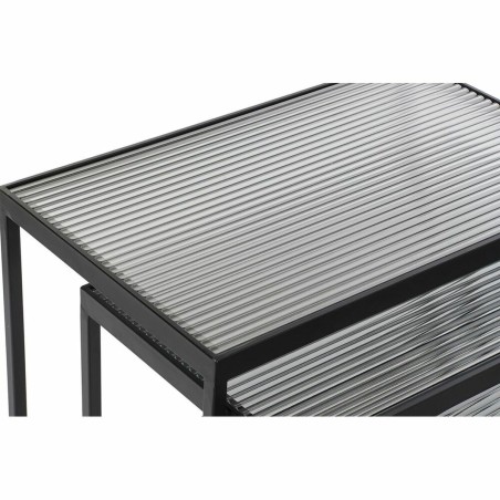 Set di 3 Tavolini DKD Home Decor Nero 58 x 36,5 x 53,5 cm