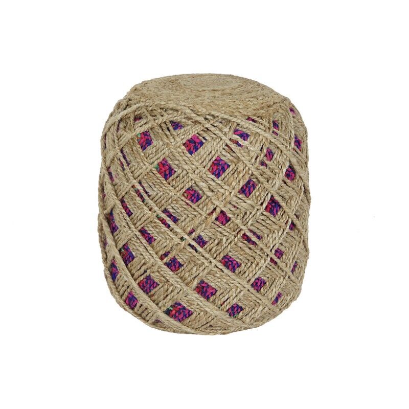 Poggiapiedi Home ESPRIT Marrone Multicolore Juta 40 x 40 x 45 cm Poggiapiedi Home ESPRIT Marrone Multicolore Juta 40 x 40 x 45 cm