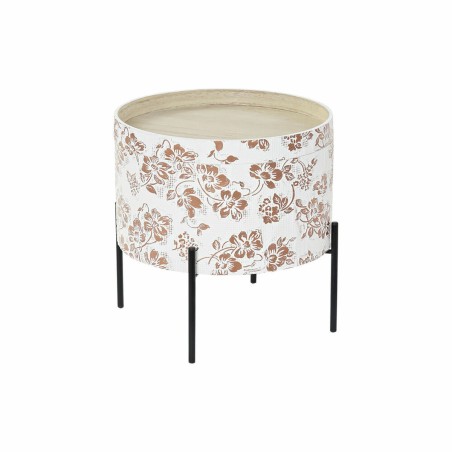 Tavolino Aggiuntivo DKD Home Decor Bianco Nero 38 x 38 x 39 cm