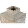 Vaso Home ESPRIT Bianco Naturale Legno di mango Coloniale 18 x 18 x 30,5 cm