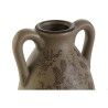Vaso Home ESPRIT Marrone Verde Gres Foglia della pianta 13 x 13 x 35 cm