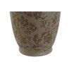 Vaso Home ESPRIT Marrone Verde Gres Foglia della pianta 13 x 13 x 35 cm