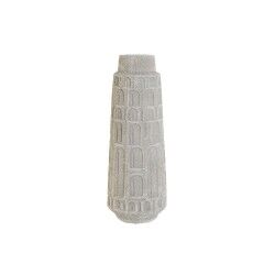 Vaso Home ESPRIT Bianco Resina 15 x 15 x 41 cm