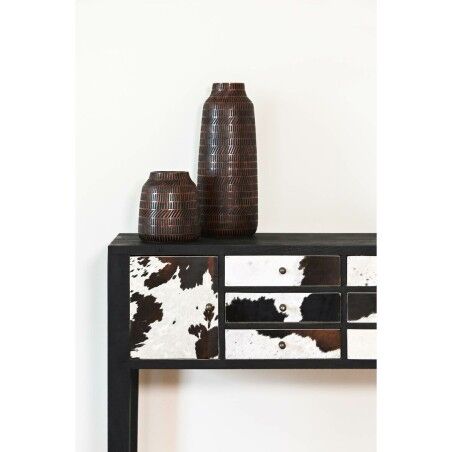 Vaso Home ESPRIT Marrone Nero Resina Coloniale 20 x 20 x 48 cm