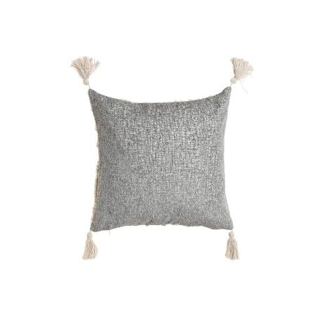 Cuscino Home ESPRIT Bianco Grigio Nappe Boho 45 x 15 x 45 cm