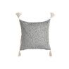 Cuscino Home ESPRIT Bianco Grigio Nappe Boho 45 x 15 x 45 cm