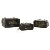 Scatole per conservare Home ESPRIT Nero Legno di abete 38 x 24 x 20 cm 3 Pezzi