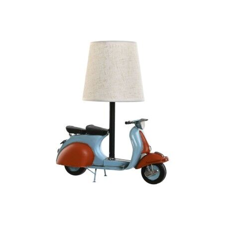 Lampada da tavolo Home ESPRIT Azzurro Arancio Lino Metallo 31 x 15 x 34 cm