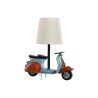 Lampada da tavolo Home ESPRIT Azzurro Arancio Lino Metallo 31 x 15 x 34 cm