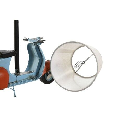 Lampada da tavolo Home ESPRIT Azzurro Arancio Lino Metallo 31 x 15 x 34 cm