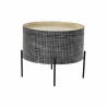 Tavolino Aggiuntivo DKD Home Decor Nero Argentato 45 x 45 x 39 cm