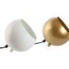 Lampada da tavolo Home ESPRIT Bianco Dorato Metallo 50 W 220 V 15 x 15 x 15 cm (2 Unità)